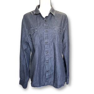 American Rag Snap Front Denim Shirts, Size Large